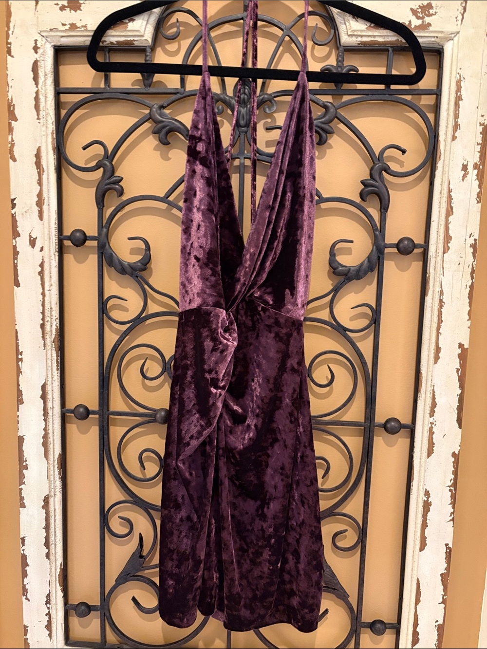 Zara Dress Mini Velvet Maroon Trendy Sexy Boho - Picture 4 of 7